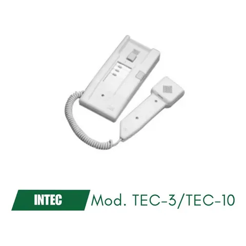 Teléfono Intercomunicador De Pared Tec-3 / Tec-10 Intec Blanco