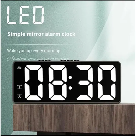 Reloj Despertador Digital Simple Mirror Led 9x18 Cm*