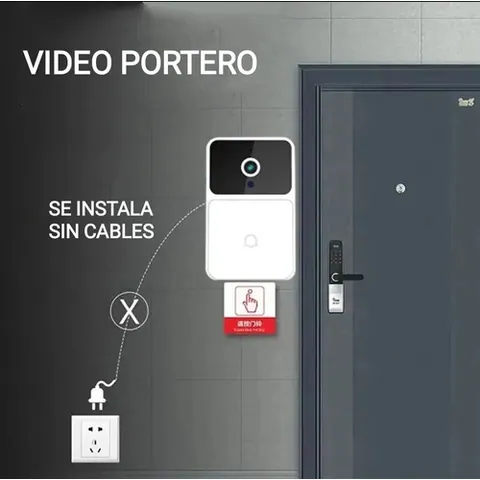 Videoportero Inteligente Wifi Con Cámara Hd, Audio* Blanco