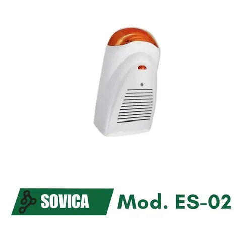 Sirena Con Luz Estroboscópica En Forma De Sensor 12 Voltios Rojo