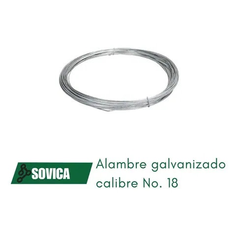 Alambre Galvanizado Alta Calidad Calibre 18 Sovica Gris