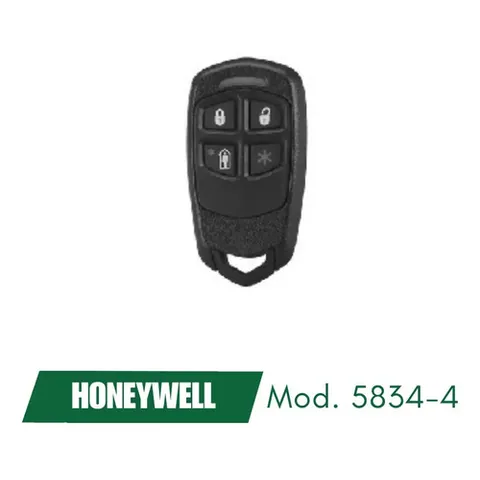 Control Remoto Tipo Llavero De 4 Botones  Honeywell Negro