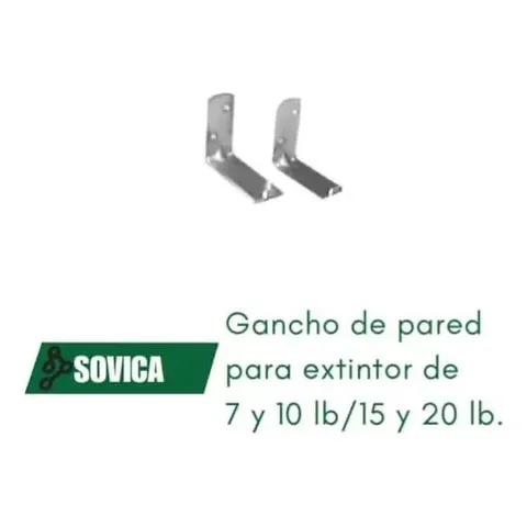 Soporte Para Extintores De 7 Y 10 Libras Plateado