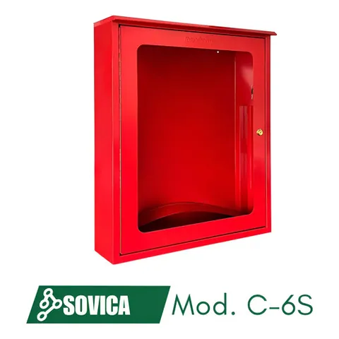 Gabinete Para Manguera, Metálico, Color Rojo C-6 S