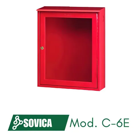 Gabinete Para Manguera, Metálico, Color Rojo C-6e