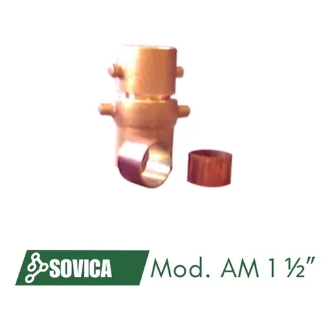 Acople De 1 1/2 Con Anillos, Para Manguera. Am 1 1/2 Dorado