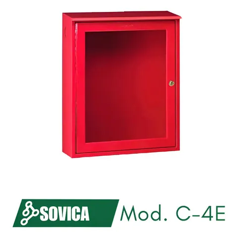 Gabinete Para Manguera, Metálico, Color Rojo C-4e