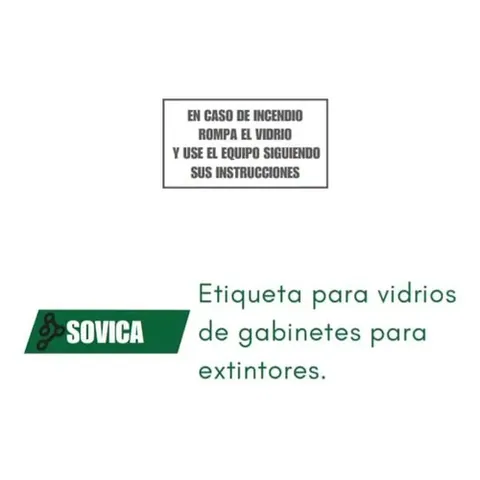 Etiqueta, Para Vidrios De Gabinetes Para Extintores