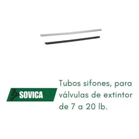Tubo Sifón, Para Válvulas De Extintor, 10 Y 15 Libras. Negro