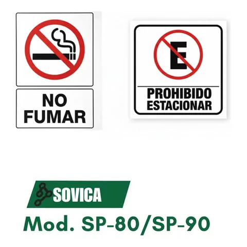 Señalización Plástica Modelo  Prohibido Fumar