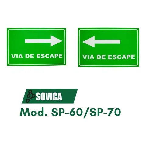 Señalización Plástica . Vía De Escape Sp-60 / Sp-70