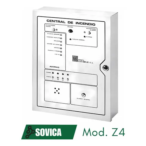 Central Contra Incendio De 4 Zonas Marca Sovica Beige