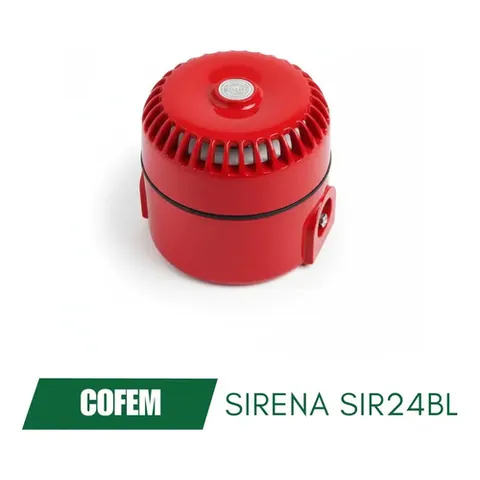 Sirena Para Interior Y Exterior - Sir24bl Cofem Rojo