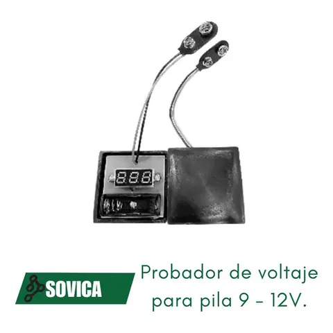 Probador De Voltaje Para Pila 9 - 12v. Sovica