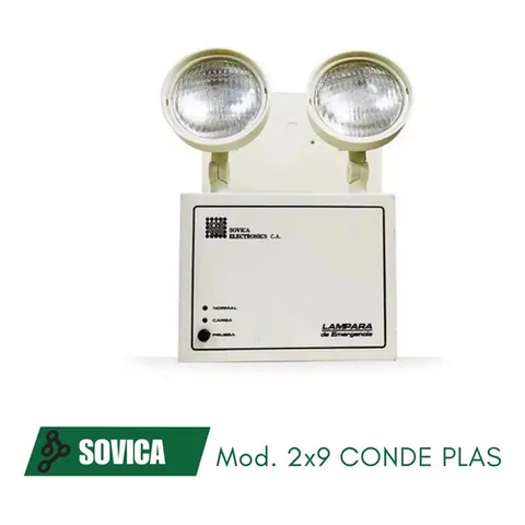 Lampara De Emergencia 2x9 Conde Sovica Incendios- Crema