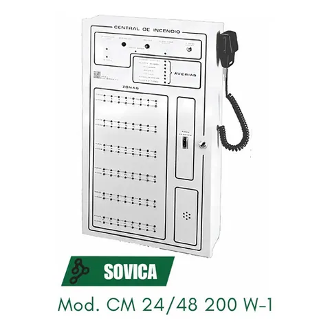Central De Incendio Sovica 48 Zonas Cm 24 / 48 200 W - 1 Crema