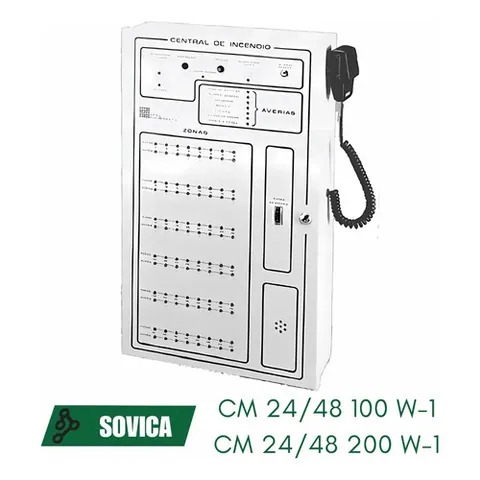 Central De Incendio Sovica 48 Zonas  Cm 24 / 48 100 W - 1 Agua