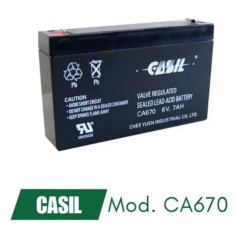 Batería De 6 Voltios 7 Amp Recargable Lamparas Emergencia