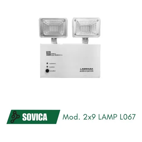 Lampara De Emergencia 2x9 Conde Sovica Incendios- Crema
