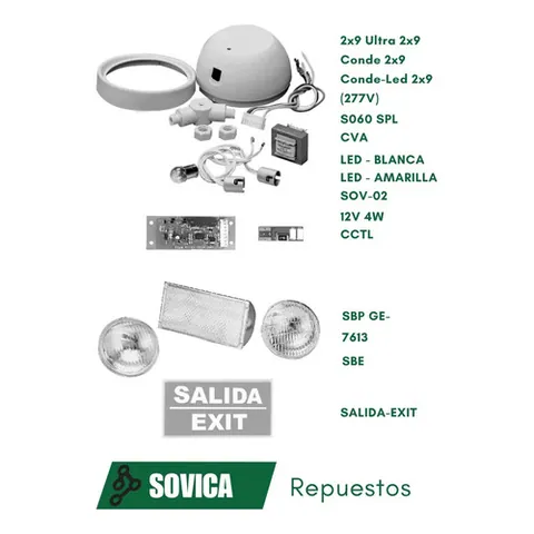 Repuestos Tarjeta De Lámpara 277 Voltios Sovica Beige