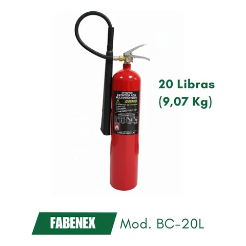 Extintor Fabenex Bc-20 L Co2 Tradicional 20 Lb