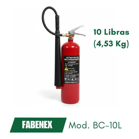 Extintor Fabenex Bc-10 L Co2 Tradicional 10 Lb