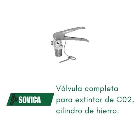 Válvula Completa Para Extintor De C02, Cilindro De Hierro.