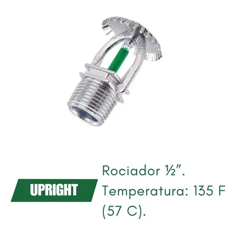 Rociador Upringht Rosca Exterior !/2